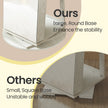 Lockable Jewellery Cabinet – Wood – White and Black – 360° Rotating with Full-Length Mirror and Storage Shelves