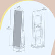 360° Rotating Jewellery Cabinet – Wood – White with Greige – Lockable with Full-Length Mirror and Multiple Storage Shelves