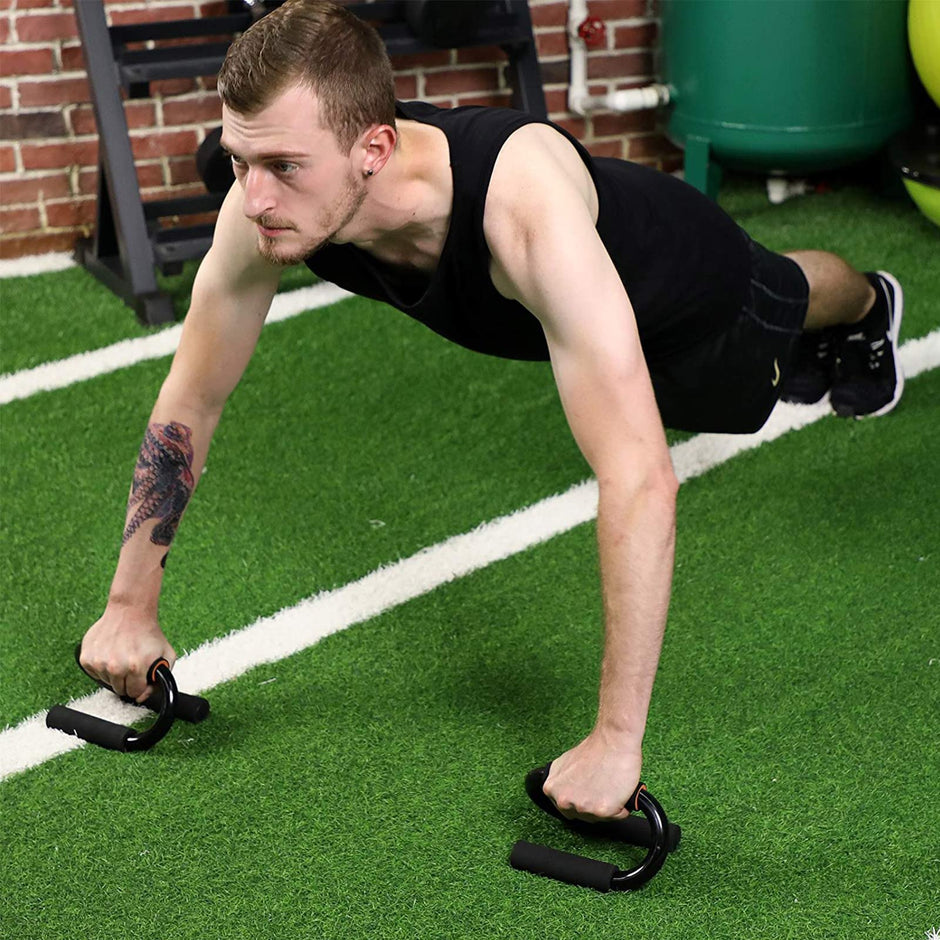 Pushup Stands – Foam – Black – Non-Slip Grip Handles