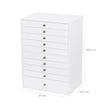 Jewellery Box – Faux Leather – White – Extra Large 10-Layer Storage with Drawer