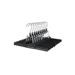 Skirt Hangers – Metal – Black – 360 Degree Swivel Hook, 10 Pack