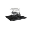 Skirt Hangers – Metal – Black – 360 Degree Swivel Hook, 10 Pack