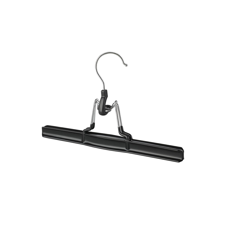 Skirt Hangers – Metal – Black – 360 Degree Swivel Hook, 10 Pack