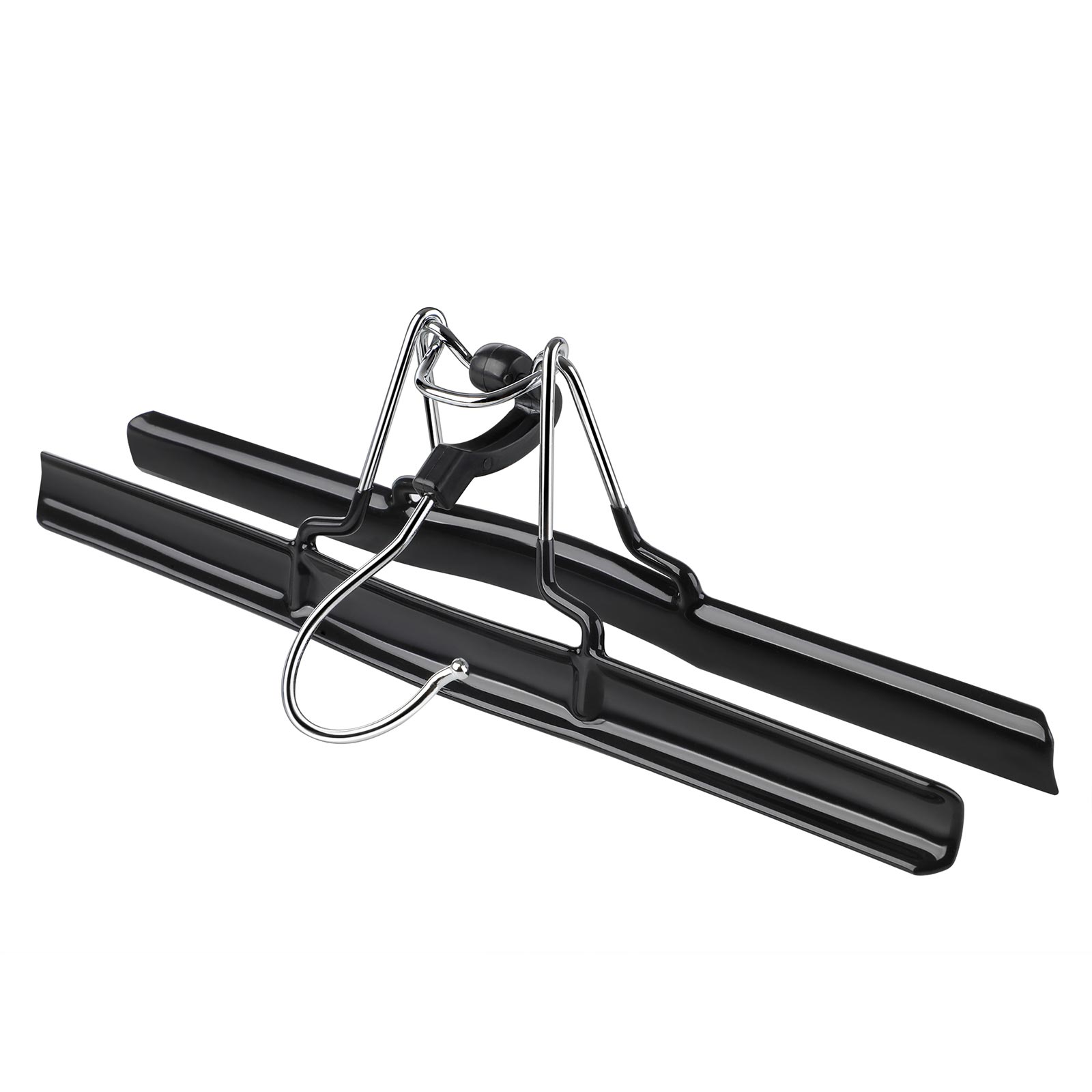Skirt Hangers – Metal – Black – 360 Degree Swivel Hook, 10 Pack