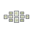 Picture Frame Set – Rigid Plastic – Black – 10 Pieces in Various Sizes