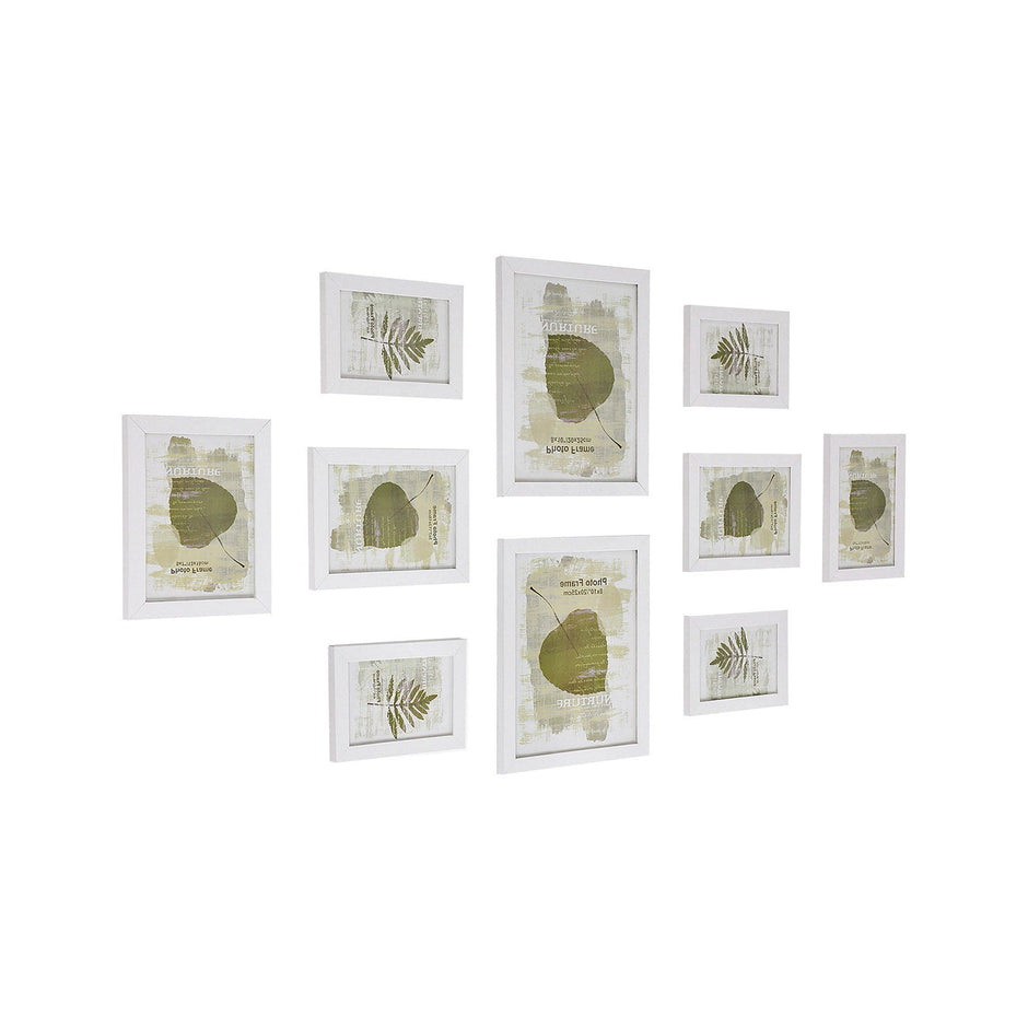 Picture Frame Set – Rigid Plastic – Black – 10 Pieces in Various Sizes