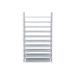 10-Tier Shoe Rack – Fabric – Grey – Holds Up to 50 Pairs of Shoes