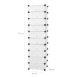 Cube Organizer – LPC – Semi-transparent White – 10-Tier Storage for 20 Pairs of Shoes