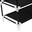 Shoe Rack – Fabric and Metal – Black – 10 Tiers for 27 Pairs of Shoes