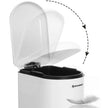 Small Trash Can – Steel – White – Pedal with Removable Inner Bucket and Slow Close