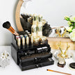 Cosmetic Makeup Storage Organiser – Plastic – Black – 4 Drawers with 11 Compartments