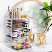 Makeup Organiser – Plastic – Transparent – 11 Drawers with 15 Compartments