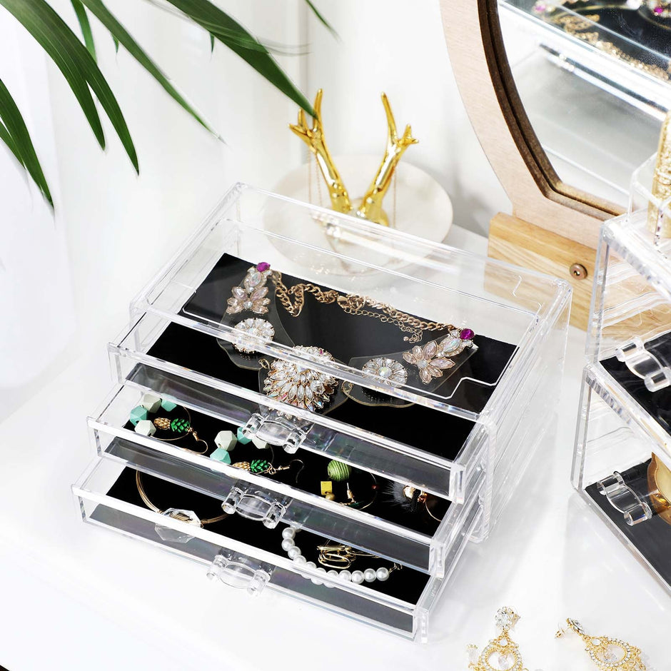Makeup Organiser – Plastic – Transparent – 11 Drawers with 15 Compartments