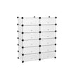 Interlocking Storage Unit – Wood – White – 12 Cube Design for Versatile Organization