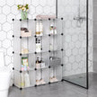 Bookcase – Interlocking Plastic – White – 12 Cubes Storage Unit with Easy Assembly