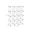 Bookcase – Interlocking Plastic – White – 12 Cubes Storage Unit with Easy Assembly