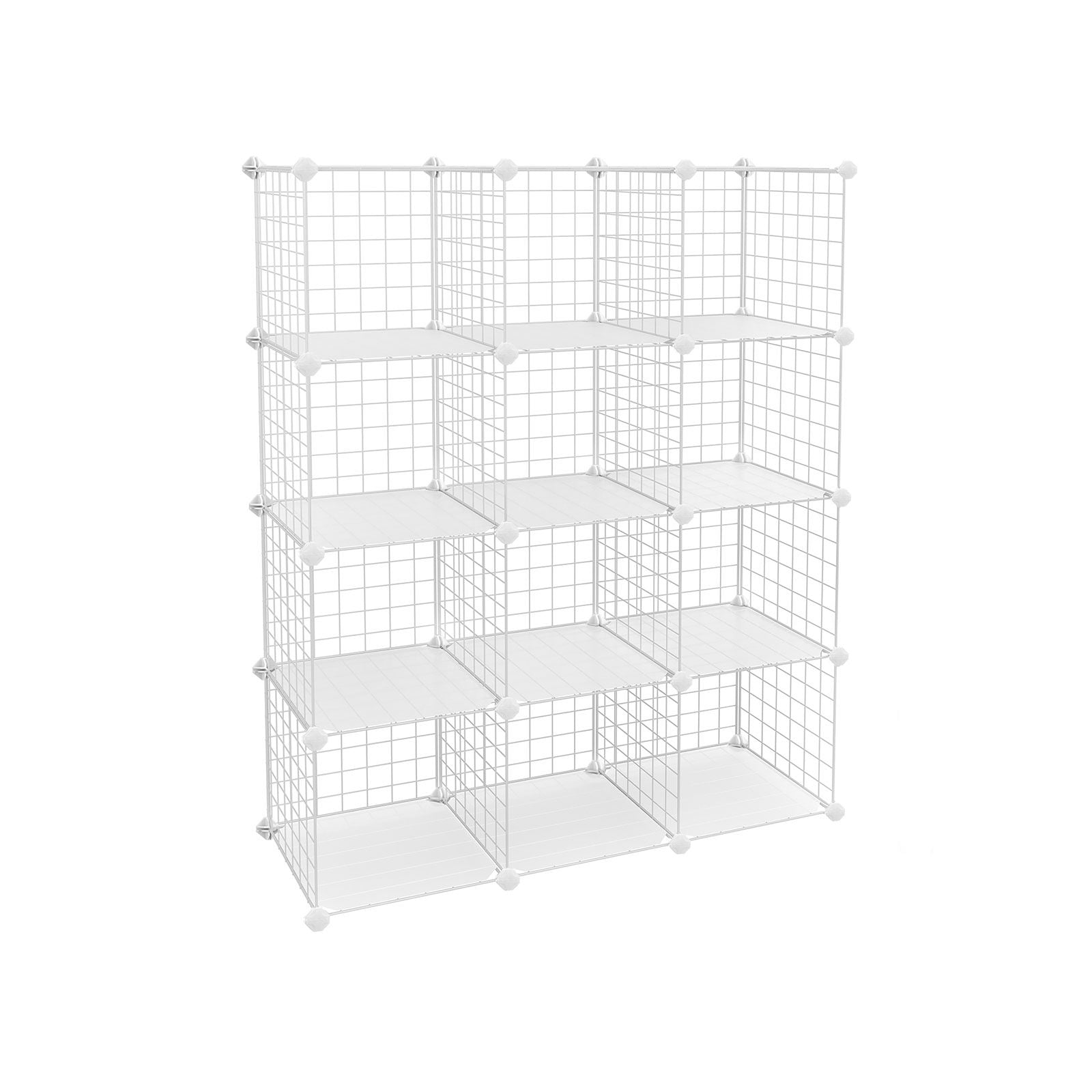 Storage Cube Unit – Metal Wire Mesh – Black – Interlocking Design with Large Capacity