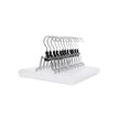 Wood Skirt Hangers – Wood – Dark Walnut – Non-Slip with Full-Width Clamp and Lock, Pack of 12