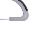 Trousers Hangers – Premium Quality Plastic – Grey – Non-slip Clips, Heavy Duty, Space-saving with 360° Swivel Hook