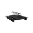 Heavy-Duty Trousers Hangers – Durable Plastic – Black – 360° Swivel Hooks, Space Saving, 12 Pack