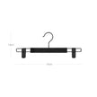Heavy-Duty Trousers Hangers – Durable Plastic – Black – 360° Swivel Hooks, Space Saving, 12 Pack