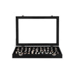 Jewellery Box – Wood – Black – 12 Slots for Rings Display