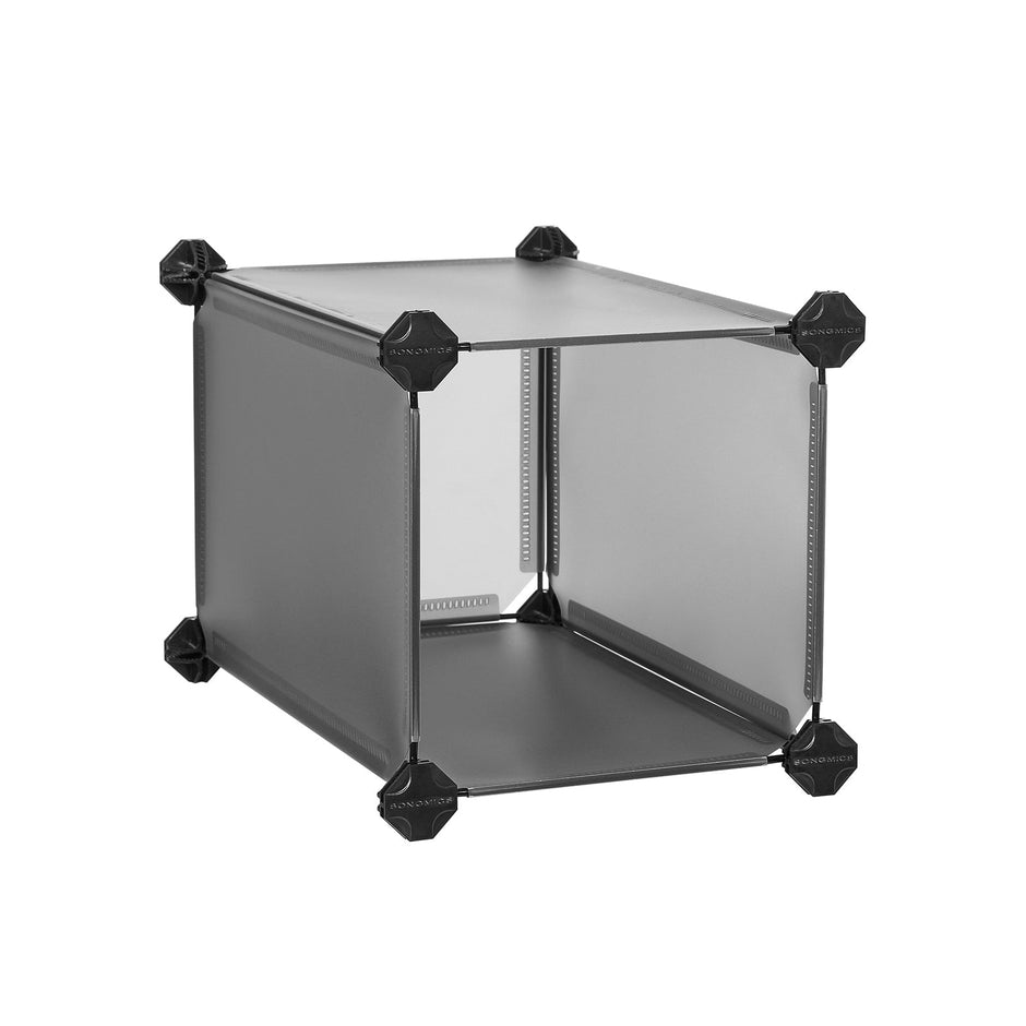 Shoe Rack – Plastic – Translucent White – 16 Cubes Modular Storage Unit