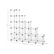 Shoe Rack – Plastic – Translucent White – Modular Interlocking 16-Cube Storage Unit