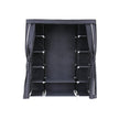 Wardrobe – Canvas – Grey – Clothes Hanging Rail with Storage Shelves
