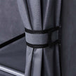 Wardrobe – Canvas – Grey – Clothes Hanging Rail with Storage Shelves