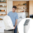 Heavy-Duty Drawstring Trash Bags – Plastic – White – 180-Piece for 8-Gallon Kitchen Waste