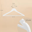 Coat Hangers – Wood – White and Silver – Set of 20 with Shoulder Notches and Anti-Slip Trousers Bar