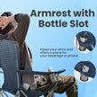 Set of 2 Folding Heavy-Duty Camping Chairs – Metal Frame – Slate Gray – Includes Cup Holder