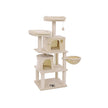 Cat Tree – Plush and Sisal – Smoky Grey – Multi-Level with Condos and Scratching Posts
