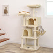 Cat Tree – Plush and Sisal – Smoky Grey – Multi-Level with Condos and Scratching Posts