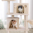 Cat Tree – Plush and Sisal – Smoky Grey – Multi-Level with Condos and Scratching Posts