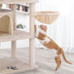 Cat Tree – Plush and Sisal – Smoky Grey – Multi-Level with Condos and Scratching Posts