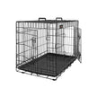 Dog Cage – Metal – Black – Folding Design with 2 Doors and Tray, XXXL 48