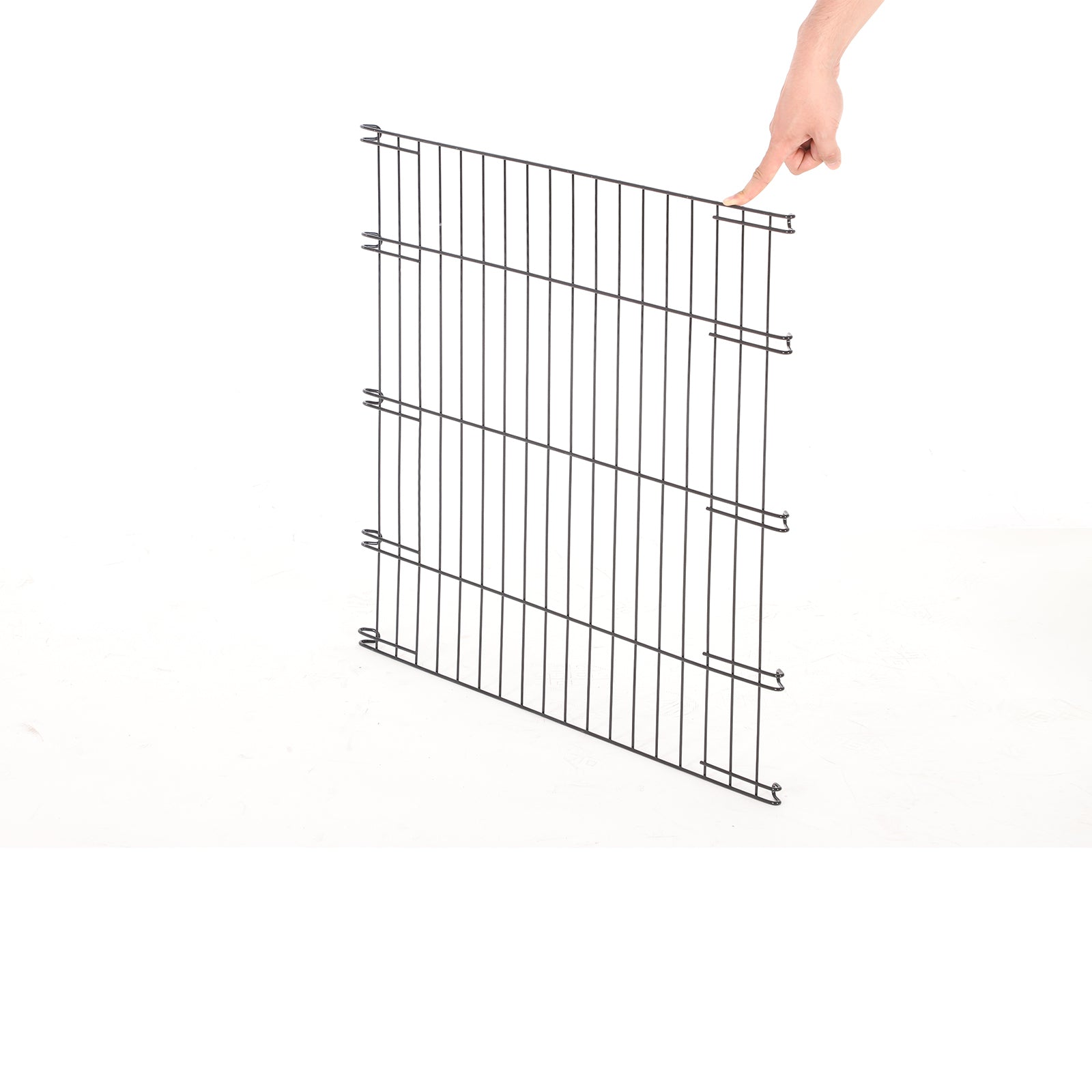 Dog Cage – Metal – Black – Folding Design with 2 Doors and Tray, XXXL 48