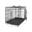 Dog Cage – Metal – Black – Folding Design with 2 Doors and Tray, XXXL 48