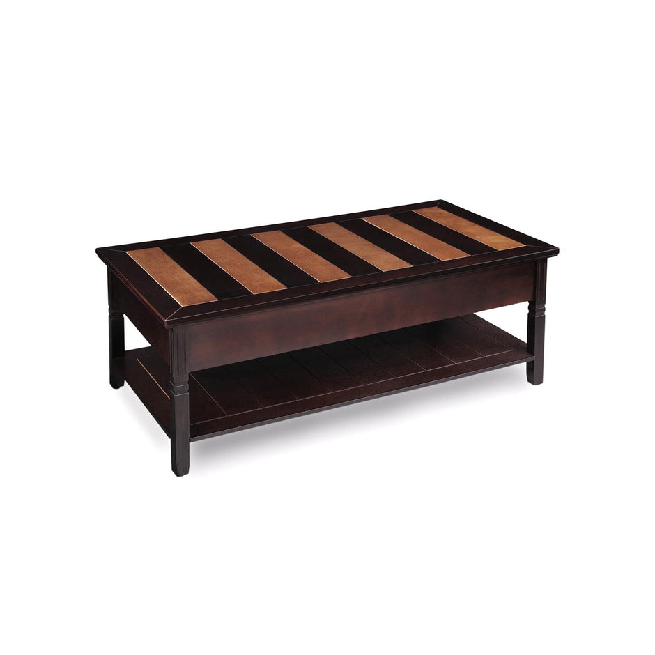 Coffee Table – Solid Wood – Rustic – 2 Drawers with Storage Shelf