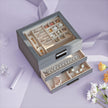 Jewellery Organiser – Wood and Glass – White – 3-Layer with 2 Drawers