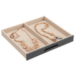 Jewellery Organiser – Wood and Glass – White – 3-Layer with 2 Drawers