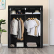 Portable Wardrobe – Fabric – Grey – Foldable with Hanging Rods