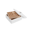 Jewellery Box – Wood – White – 2-Layer Organiser with Removable Tray
