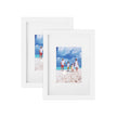 Picture Frame Set – Glass Front and MDF – White – A4 and 5x7 Inch Sizes