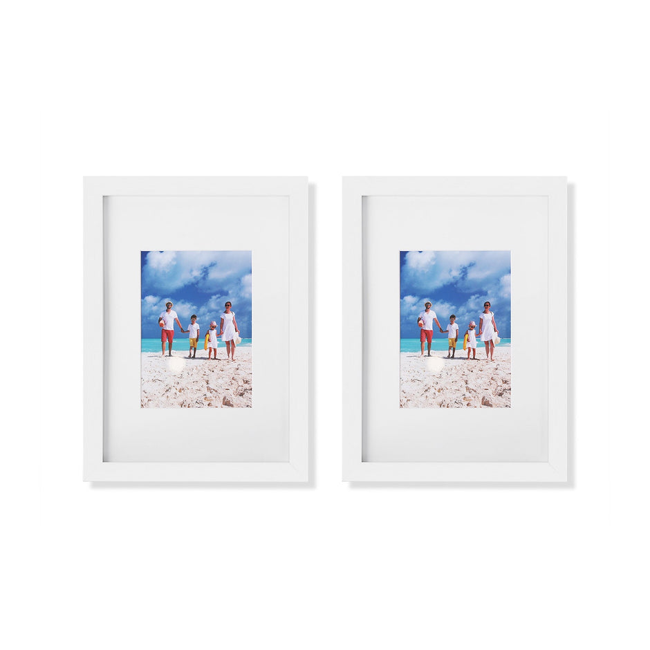 Picture Frame Set – Glass Front and MDF – White – A4 and 5x7 Inch Sizes