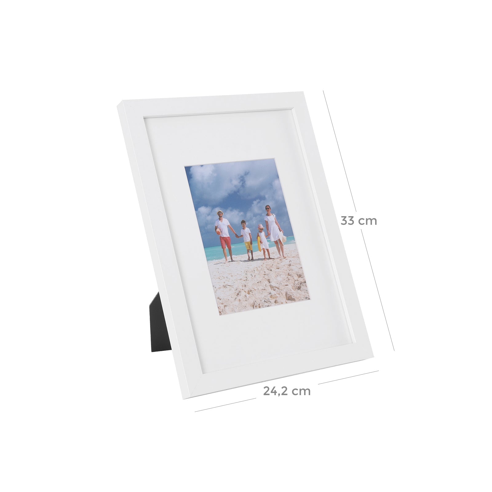 Picture Frame Set – Glass Front and MDF – White – A4 and 5x7 Inch Sizes