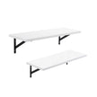 Floating Shelves – MDF – Gloss White – Set of 2 with Max. Load Capacity 15kg