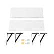 Floating Shelves – MDF – Gloss White – Set of 2 with Max. Load Capacity 15kg